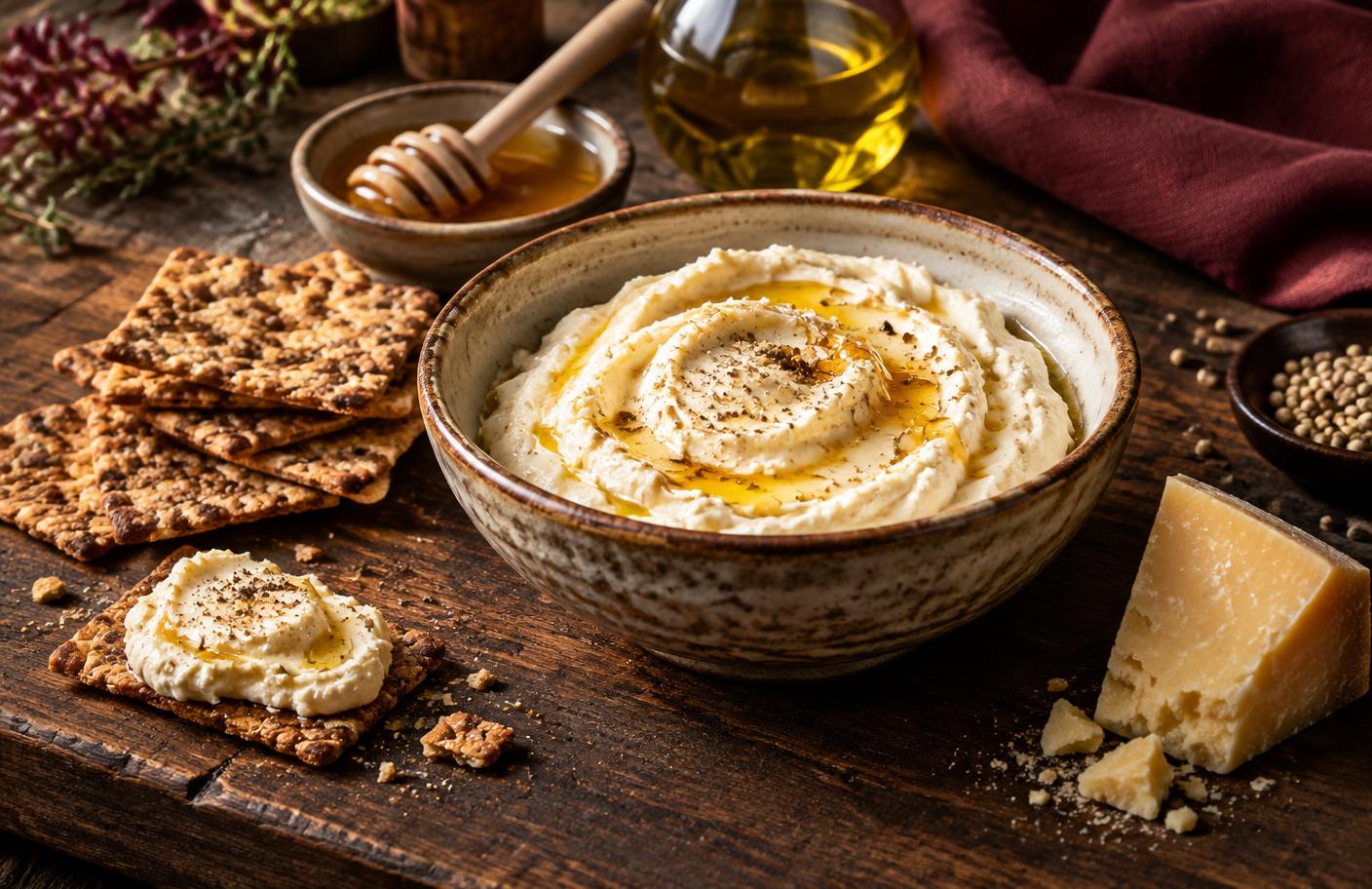 Krämig Unika Knas-crème med honung, olivolja och kex
